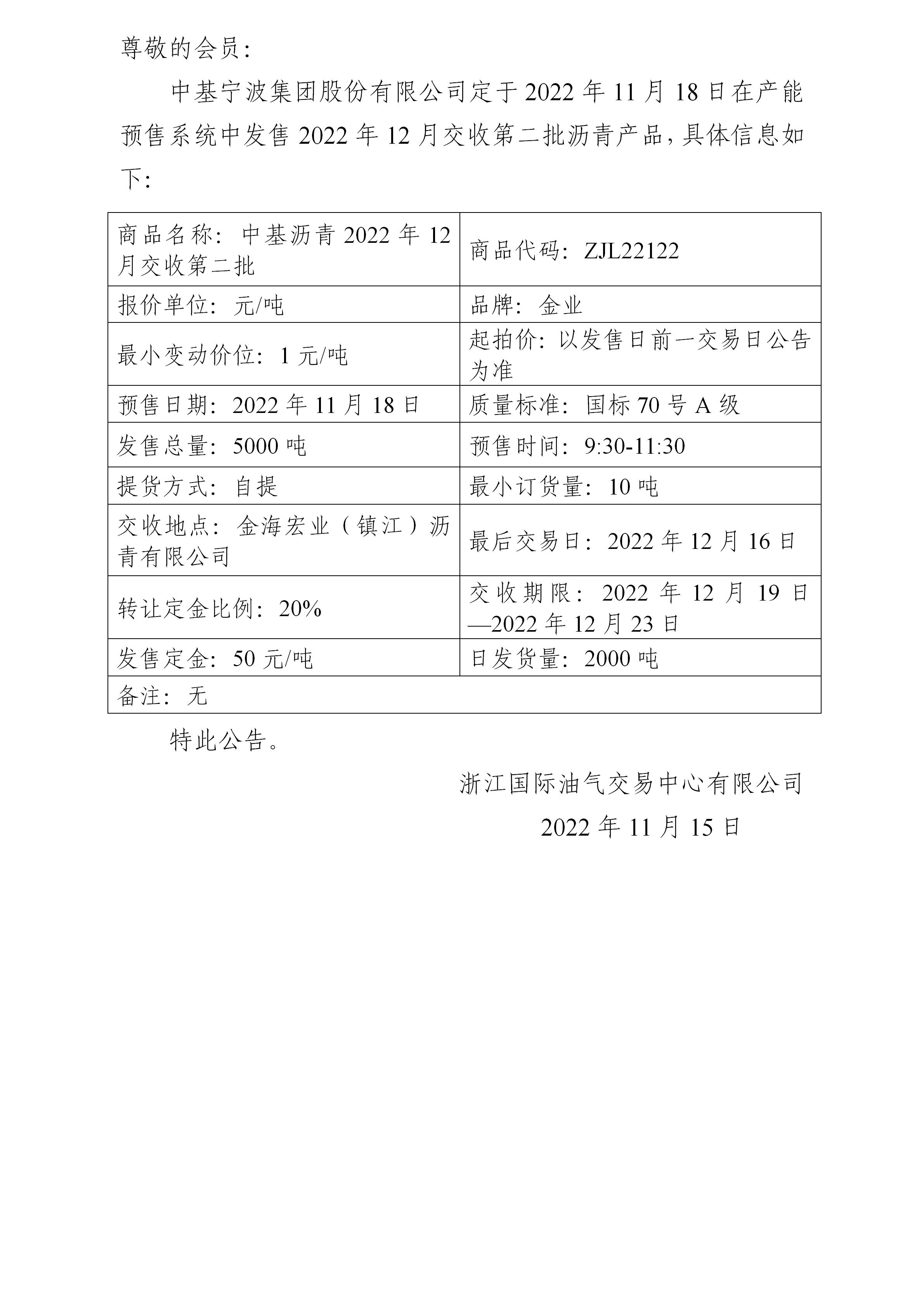 關(guān)于中基寧波集團股份有限公司預(yù)售2022年12月交收第二批瀝青產(chǎn)品的公告_01.jpg