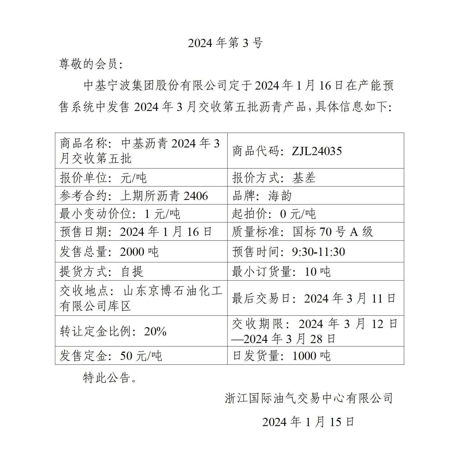關(guān)于中基寧波集團(tuán)股份有限公司預(yù)售2024年3月交收第五批瀝青產(chǎn)品的公告_01.jpg