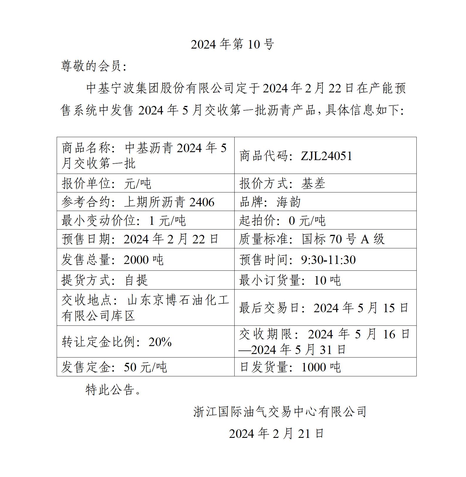 關(guān)于中基寧波集團(tuán)股份有限公司預(yù)售2024年5月交收第一批瀝青產(chǎn)品的公告_01.jpg