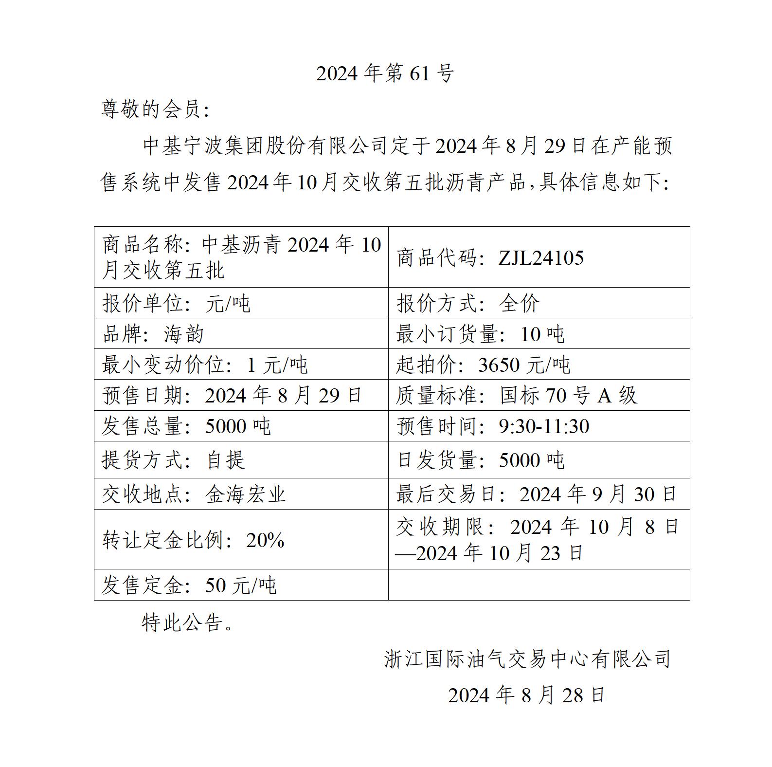 關于中基寧波集團股份有限公司預售2024年10月交收第五批瀝青產(chǎn)品的公告_01.jpg